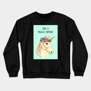 Magical Unicorn Birthday Crewneck Sweatshirt